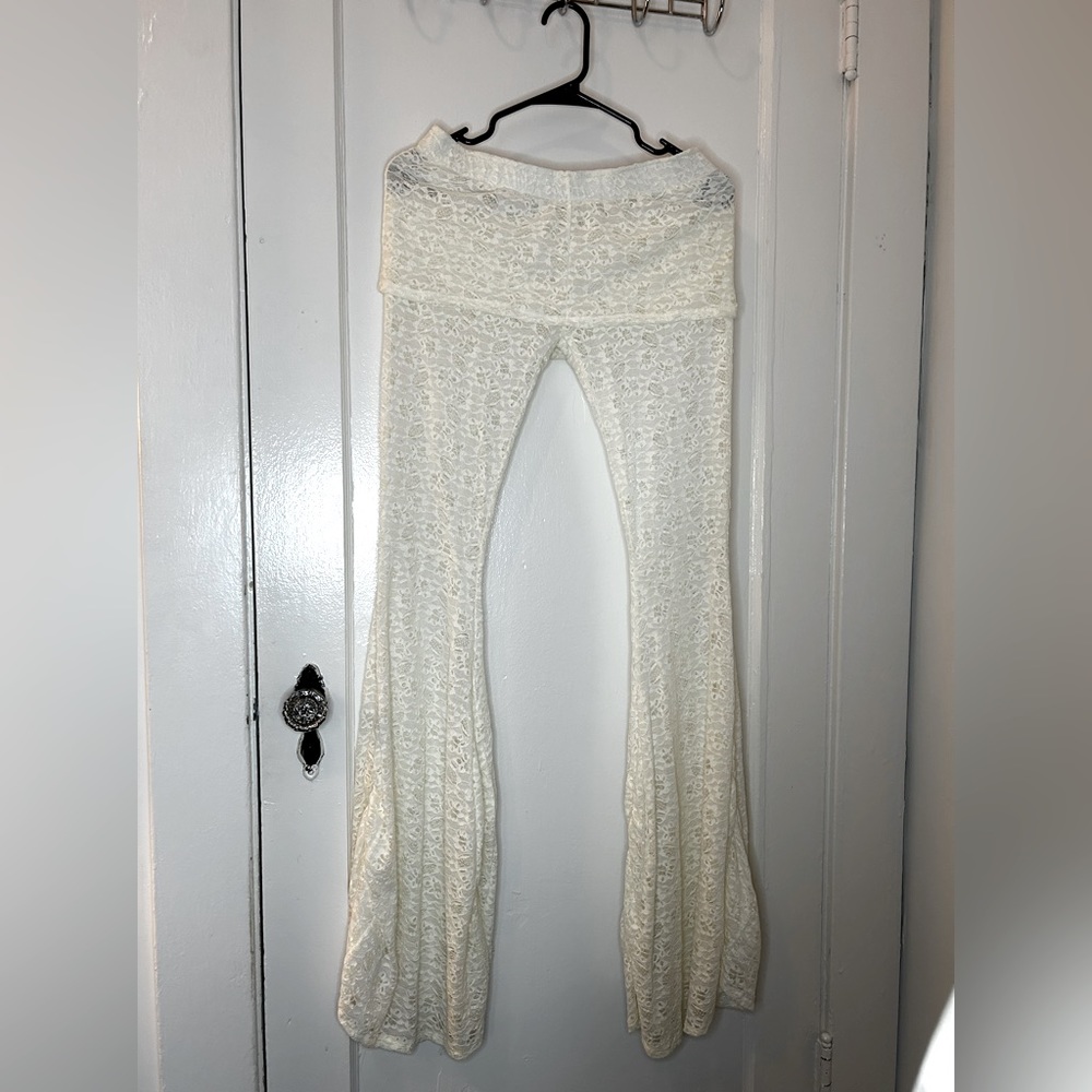 Handmade LA boutique boho lace pants.